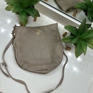 Tory Burch Ivy Leather Convertible Tan Crossbody Bag